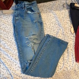Distressed jeans